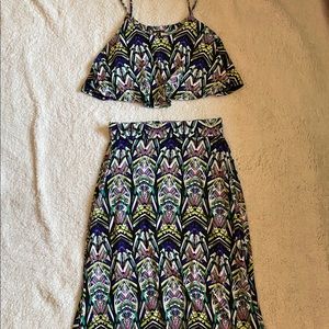 Two piece long skirt set